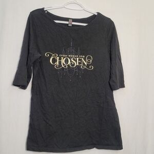 214. Chosen District Made 3/4 Sleeve T-Shirt Sz L